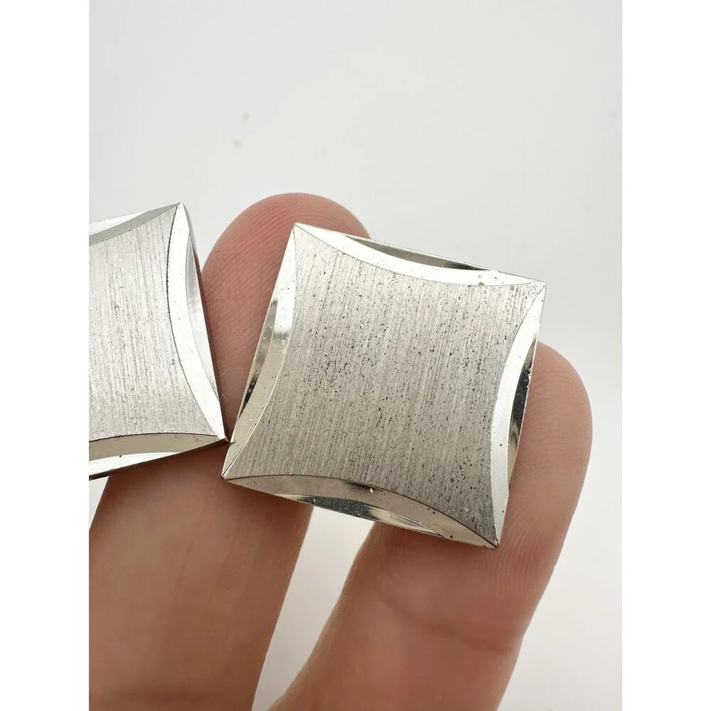 925 Sterling Silver Vintage Modernist Cufflinks